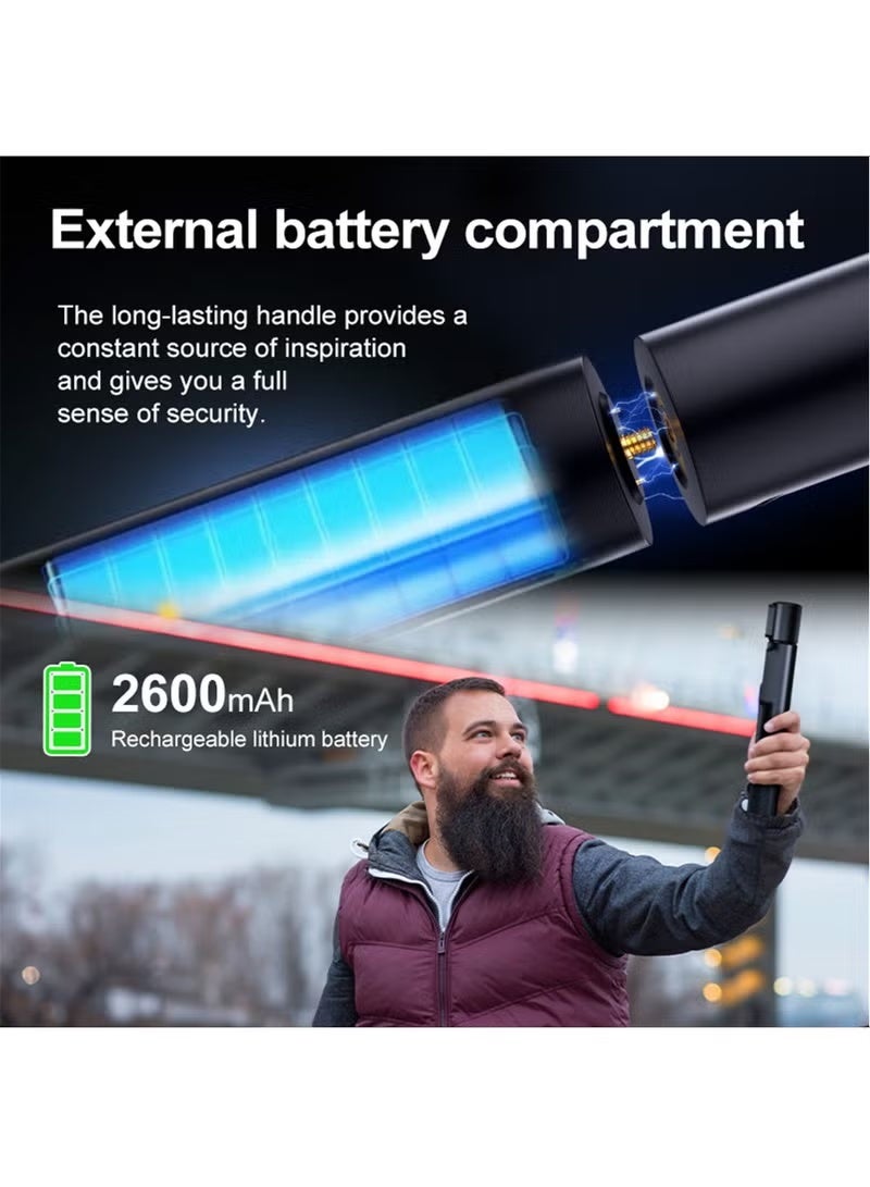 ZONBON 6K Action Camera, WIFI Dual Lens Pocket Camera, 350° Rotating Lens, 50MP Vlogging Camera, 2600mAh+2600mAh Battery, 6-Axis Stabilizer, Touch Screen, Support Time-Lapse Recording/Slow Motion/Pre-Recording - Image 4